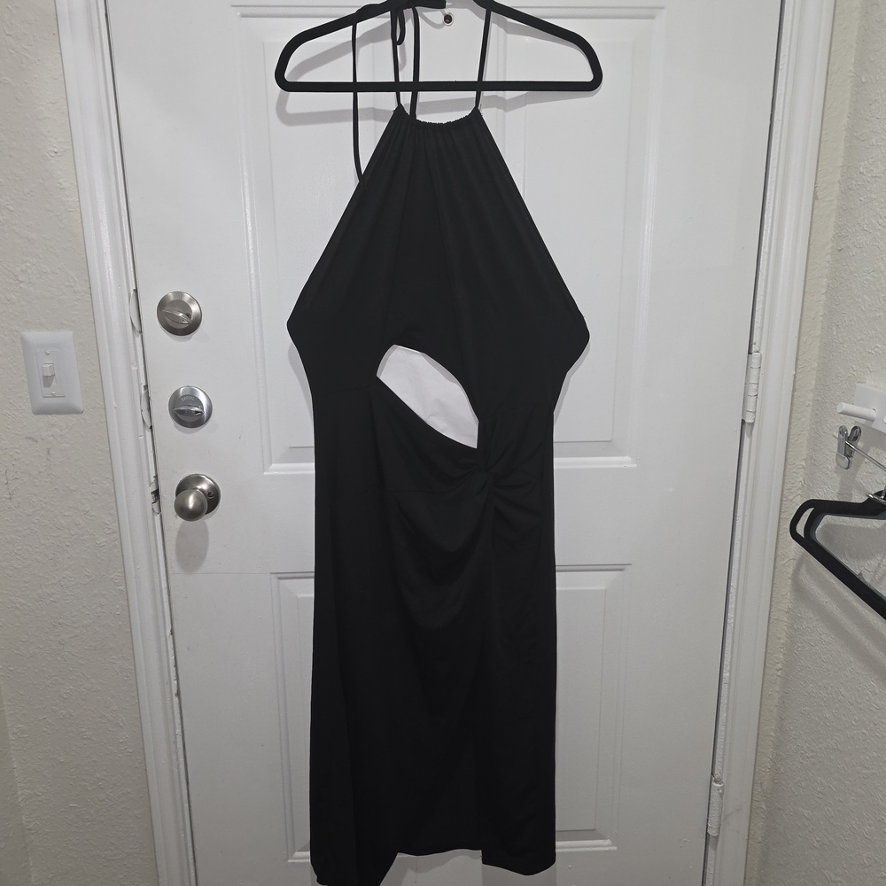 Sexy Black Halter Dress LBD